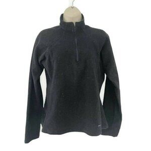 Vintage 90's Patagonia Capilene Black Fleece Womens Sz M 1/4 Zip Pullover